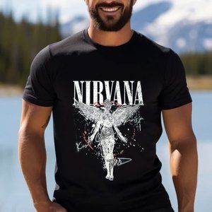 Vintage Angel Nirvanas Art Music Rock Band Legend T-Shirt, Music Unisex Shirt
